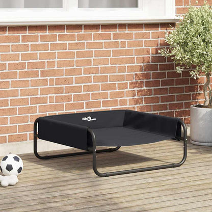 Hondenbed Staal 75 x 75 x 30 cm Zwart