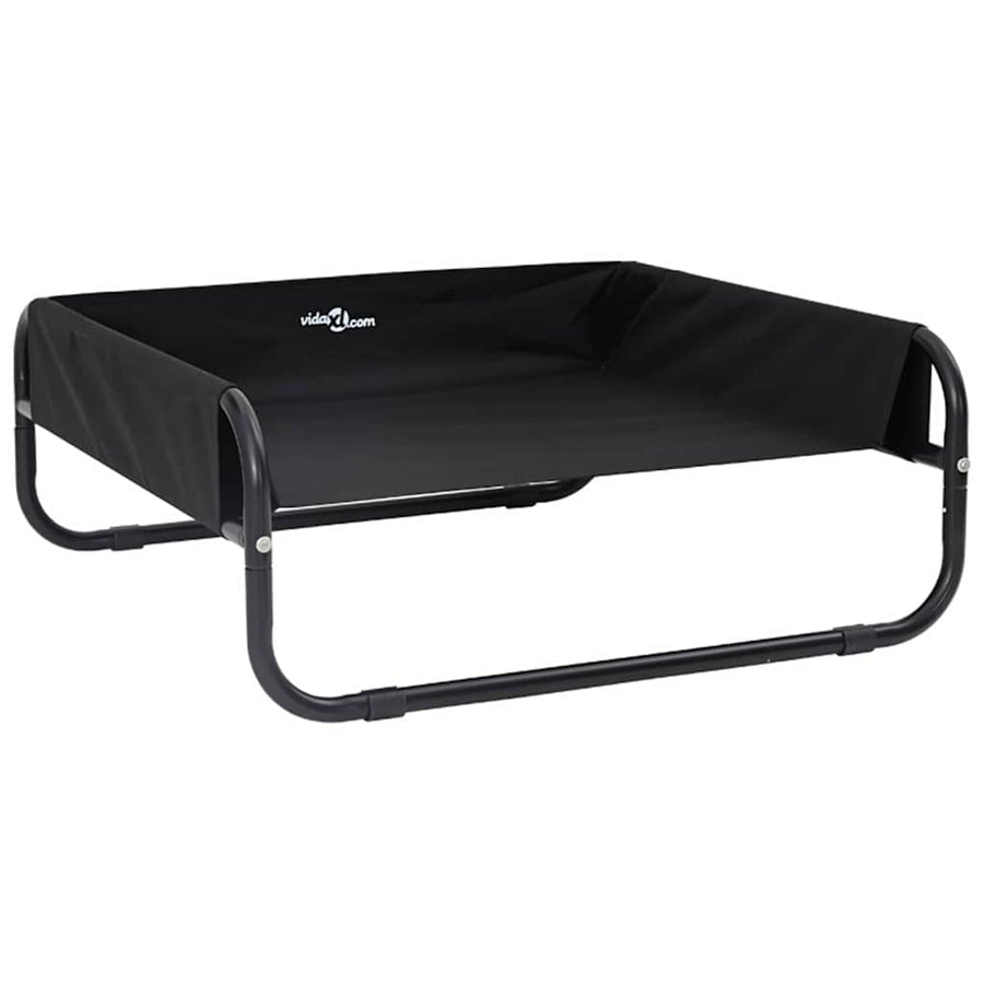 Hondenbed Staal 75 x 75 x 30 cm Zwart