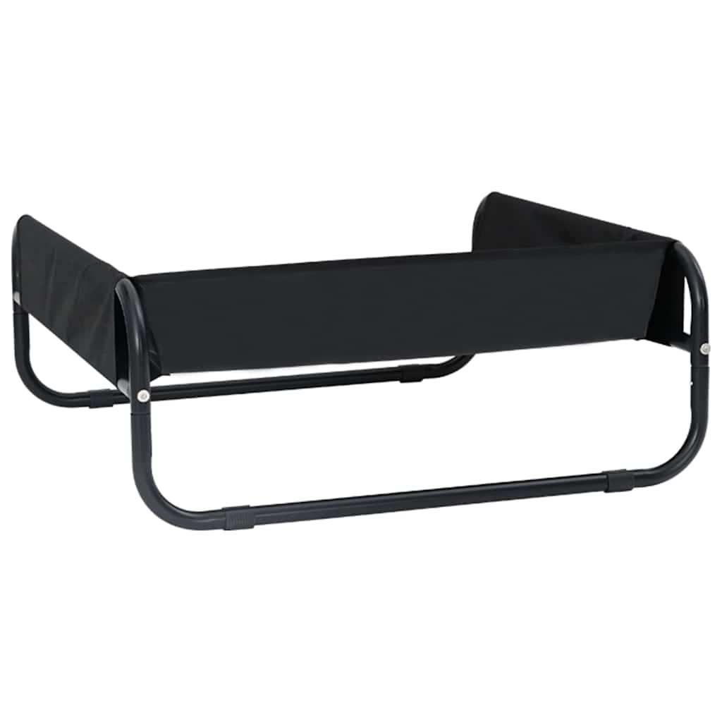 Hondenbed Staal 75 x 75 x 30 cm Zwart