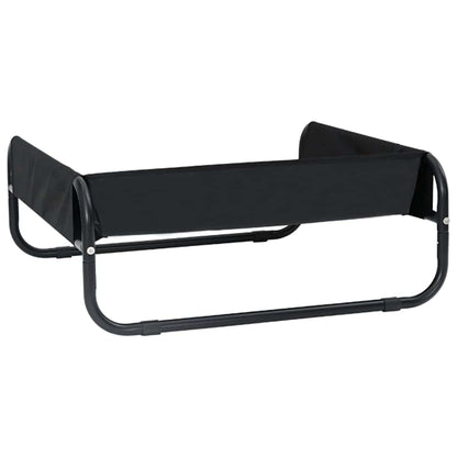 Hondenbed Staal 75 x 75 x 30 cm Zwart
