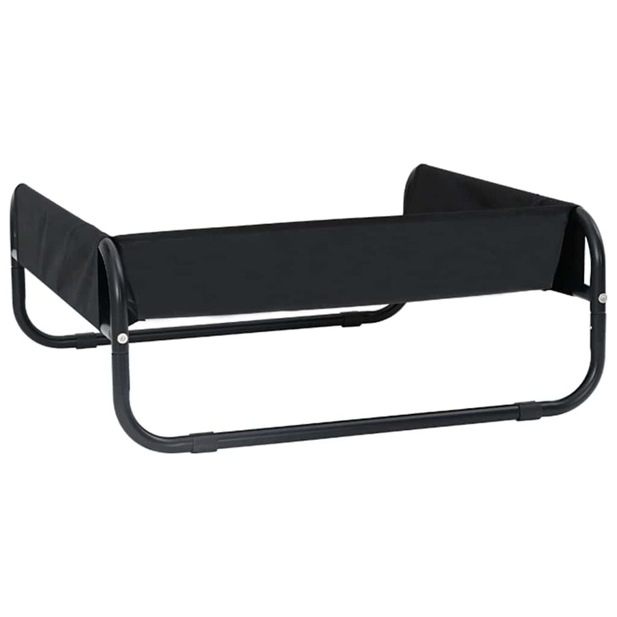 Hondenbed Staal 75 x 75 x 30 cm Zwart