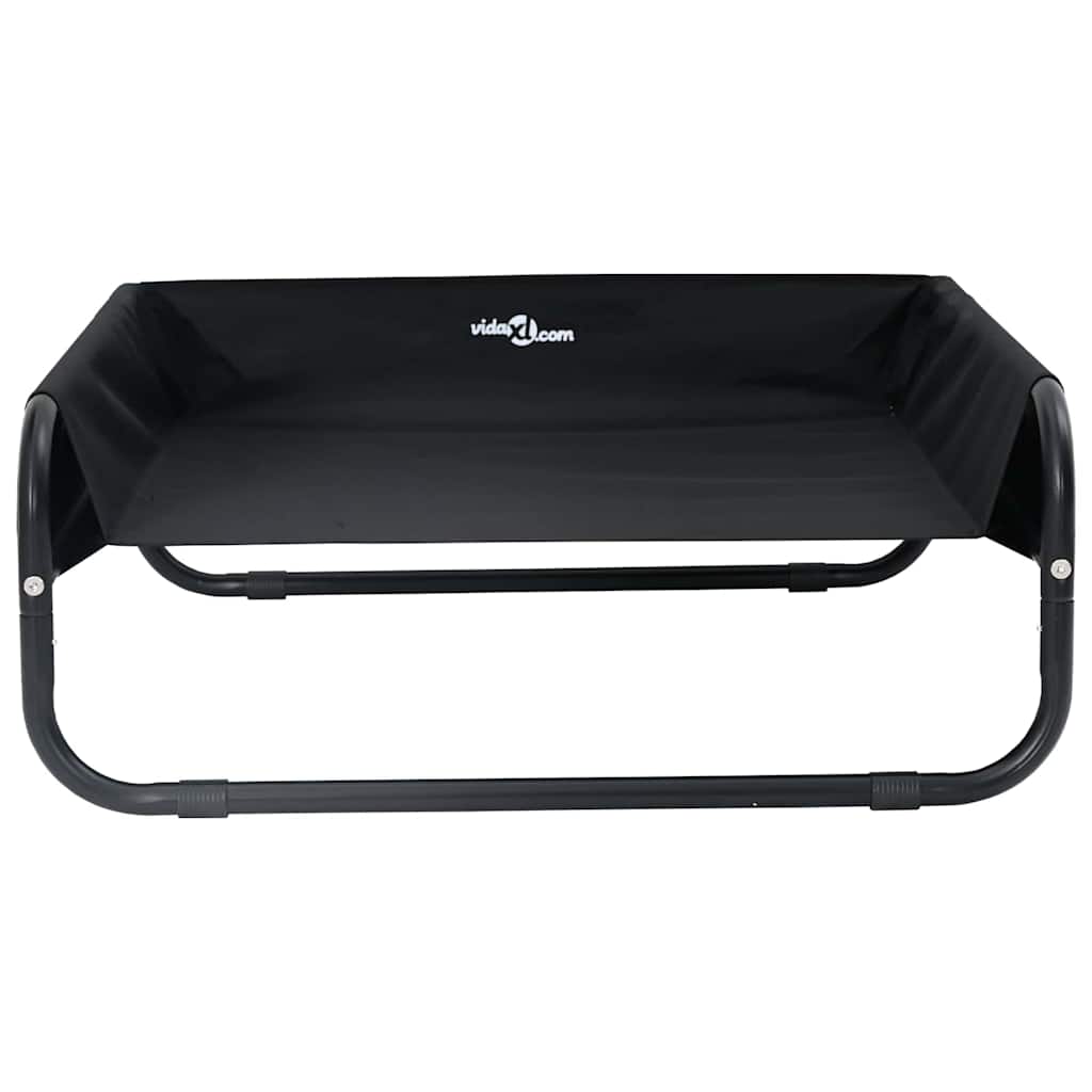 Hondenbed Staal 75 x 75 x 30 cm Zwart