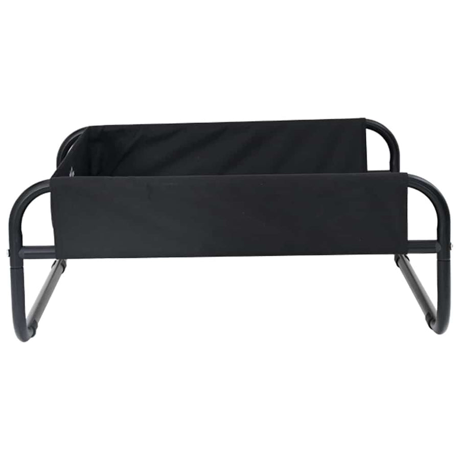 Hondenbed Staal 75 x 75 x 30 cm Zwart