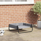 Dog Bed Light Grey 57 x 57 x 24 cm Steel