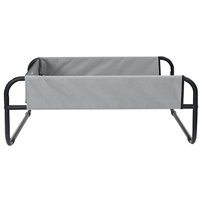 Hondenbed Staal 57 x 57 x 24 cm Lichtgrijs