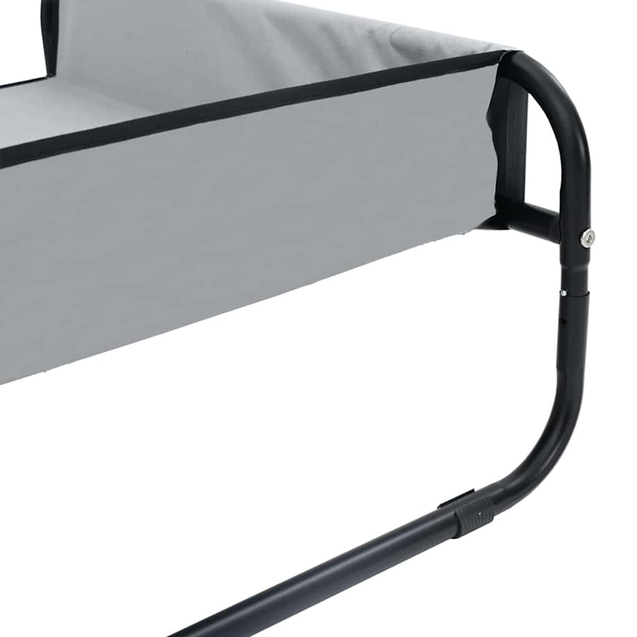 Hondenbed Staal 75 x 75 x 30 cm Lichtgrijs