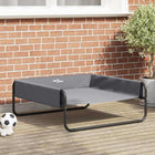 Dog Bed Light Grey 85 x 85 x 33 cm Steel
