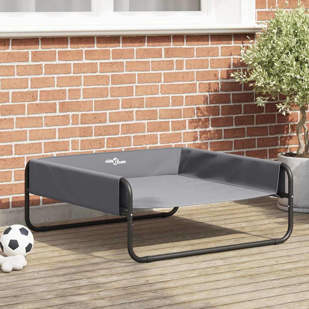Hondenbed Staal 85 x 85 x 33 cm Lichtgrijs