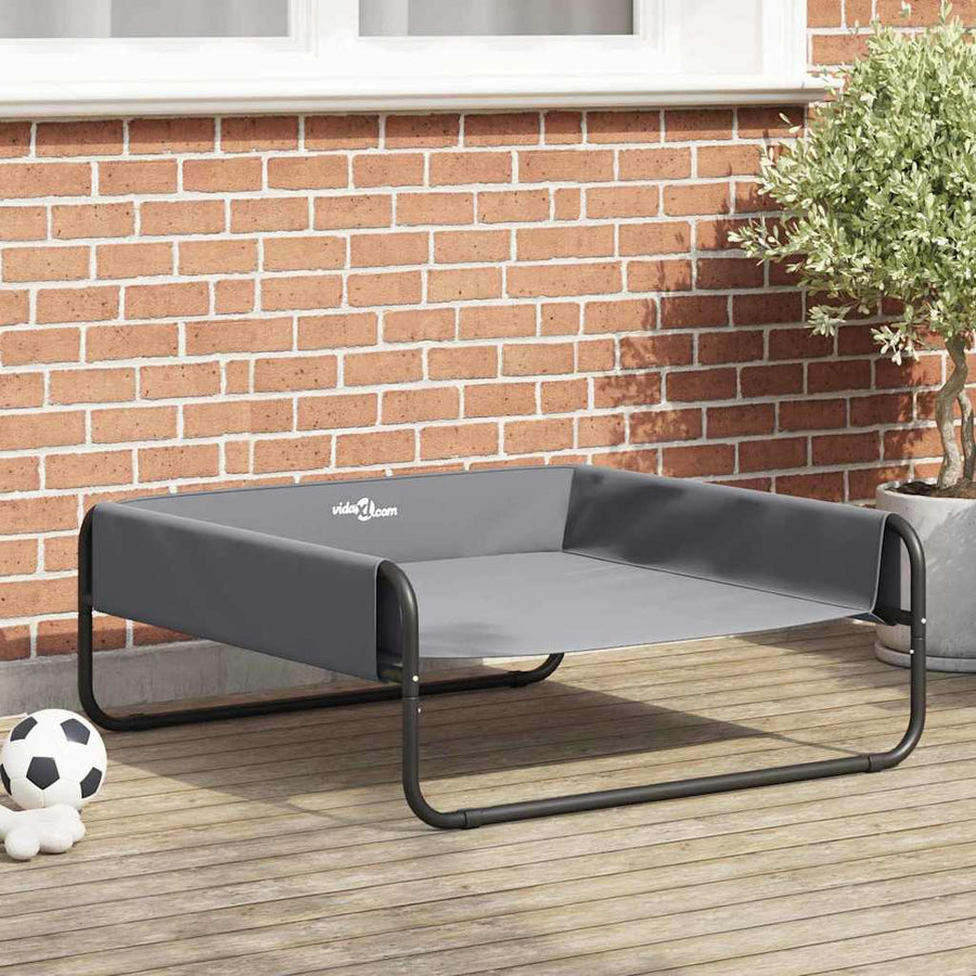 Hondenbed Staal 85 x 85 x 33 cm Lichtgrijs