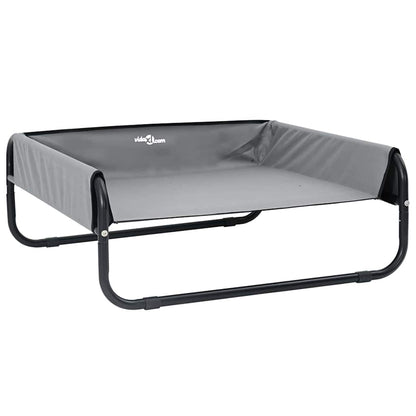 Hondenbed Staal 85 x 85 x 33 cm Lichtgrijs
