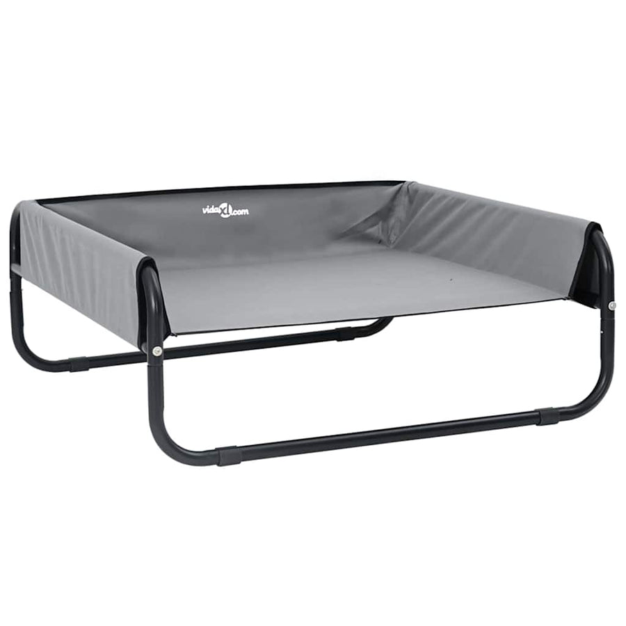 Hondenbed Staal 85 x 85 x 33 cm Lichtgrijs