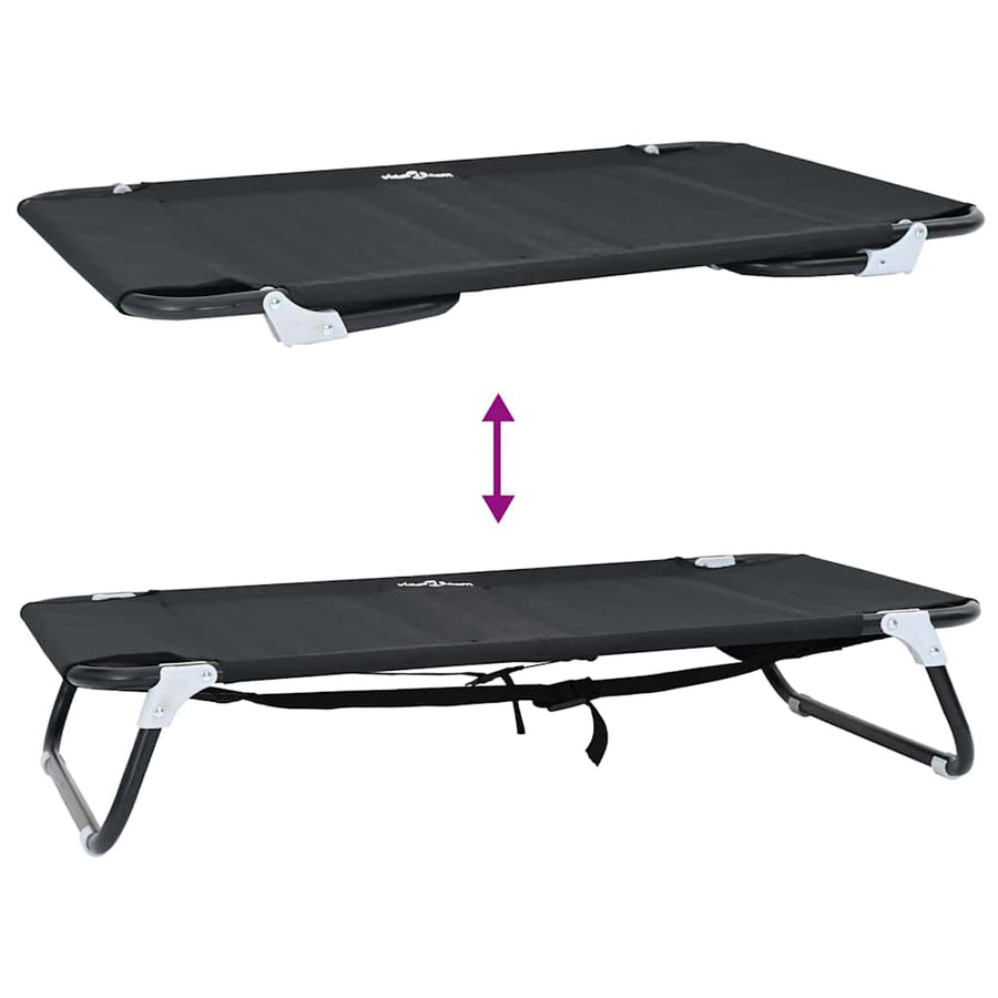Hondenbed Zwart 90 x 55 x 18 cm Staal