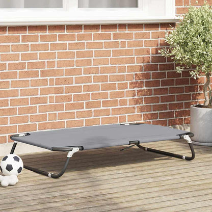 Hondenbed Staal 105 x 65 x 18 cm Lichtgrijs