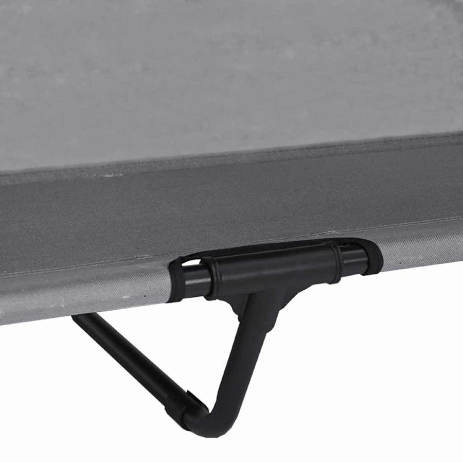 Verhoogd Hondenbed Lichtgrijs 127 x 81 x 108 cm Stof en Staal