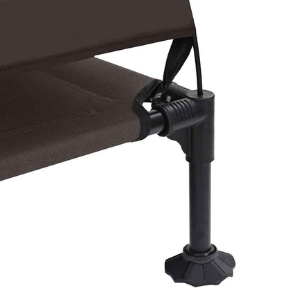 Verhoogd Hondenbed Bruin 127 x 81 x 108 cm Stof en Staal