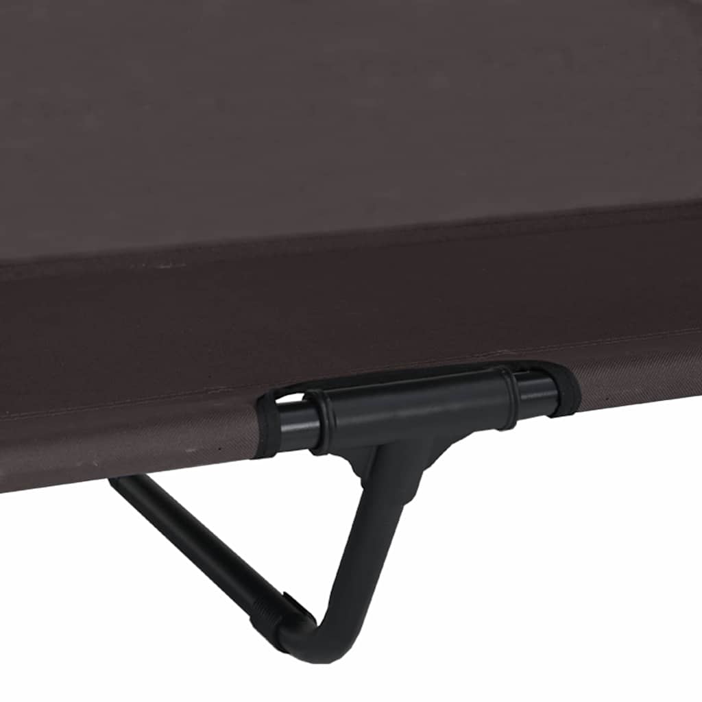 Verhoogd Hondenbed Bruin 127 x 81 x 108 cm Stof en Staal