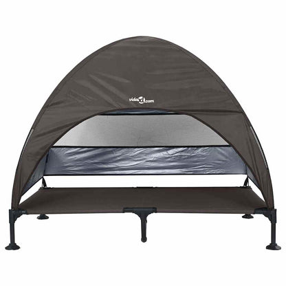 Verhoogd Hondenbed Bruin 127 x 81 x 108 cm Stof en Staal