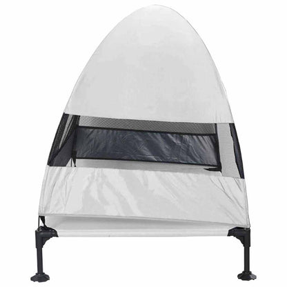 Verhoogd Hondenbed Zilvergrijs 127 x 81 x 108 cm Stof en Staal