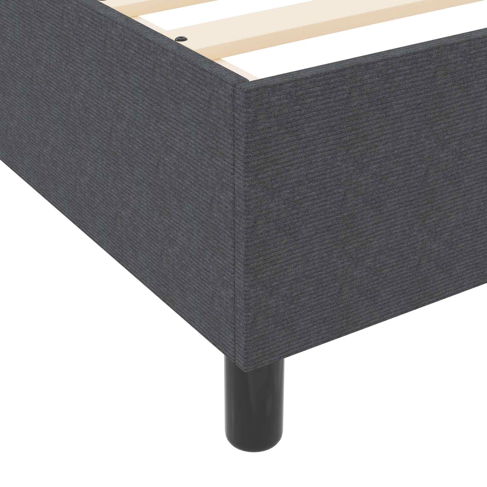 Platform bedframe Donkergrijs 90 x 190 cm Katoen Stof