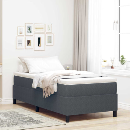 Platform bedframe Donkergrijs 90 x 190 cm Katoen Stof