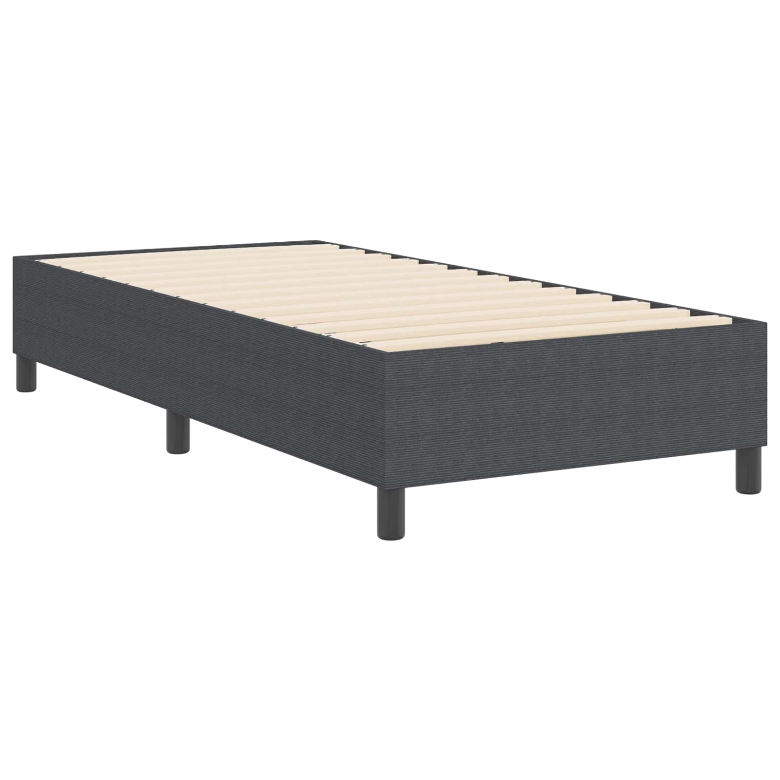 Platform bedframe Donkergrijs 90 x 190 cm Katoen Stof