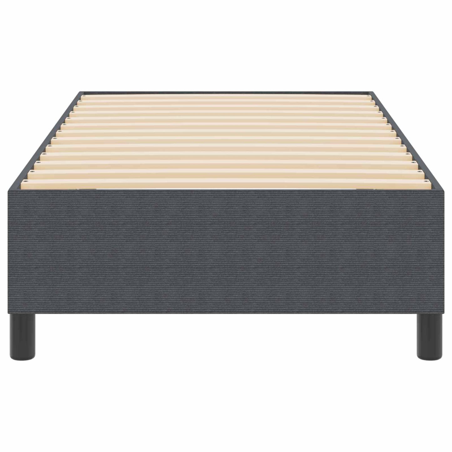 Platform bedframe Donkergrijs 90 x 190 cm Katoen Stof