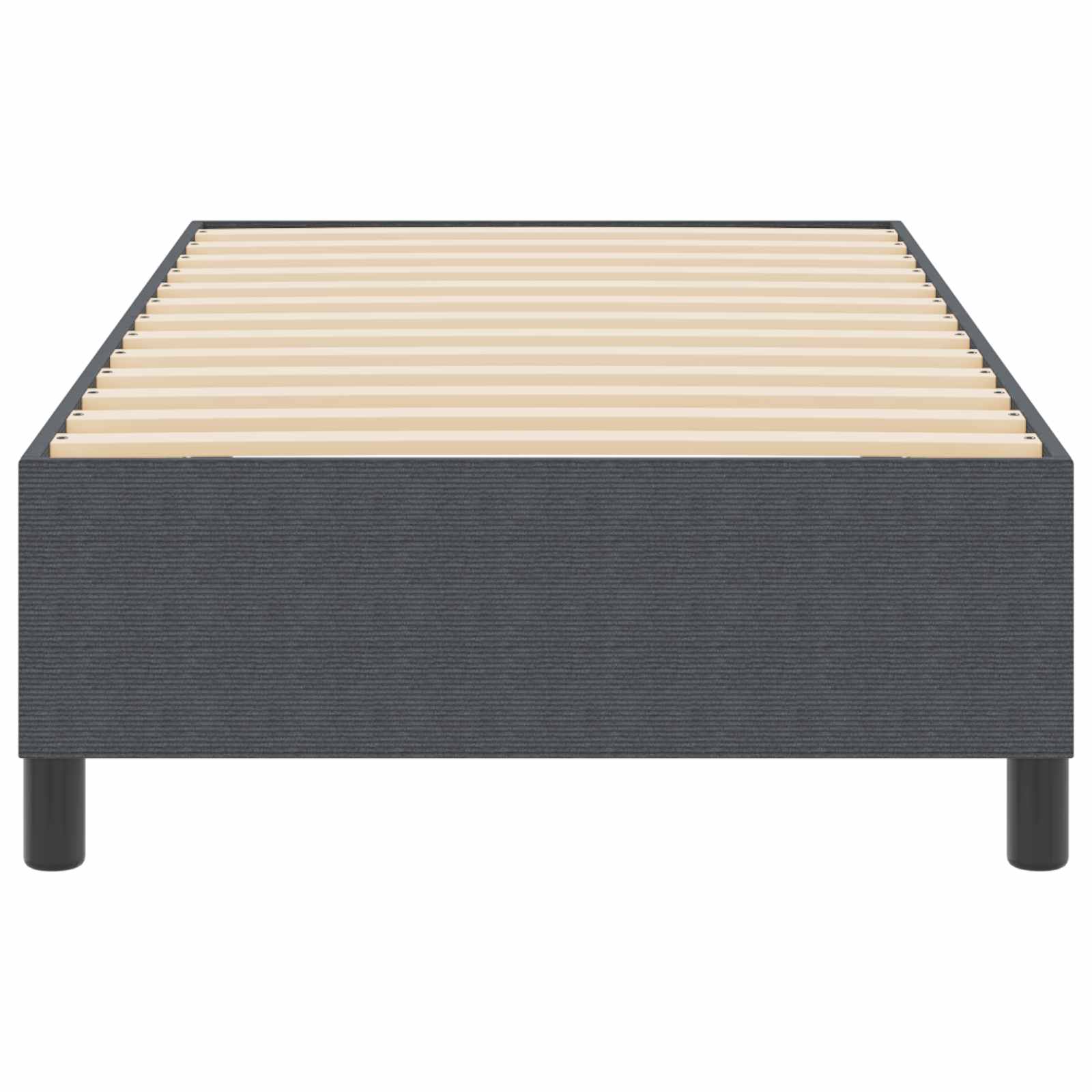 Platform bedframe Donkergrijs 90 x 190 cm Katoen Stof