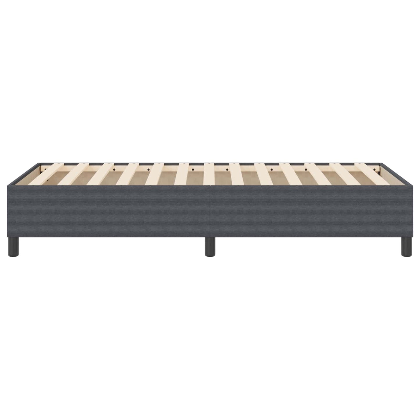 Platform bedframe Donkergrijs 90 x 190 cm Katoen Stof