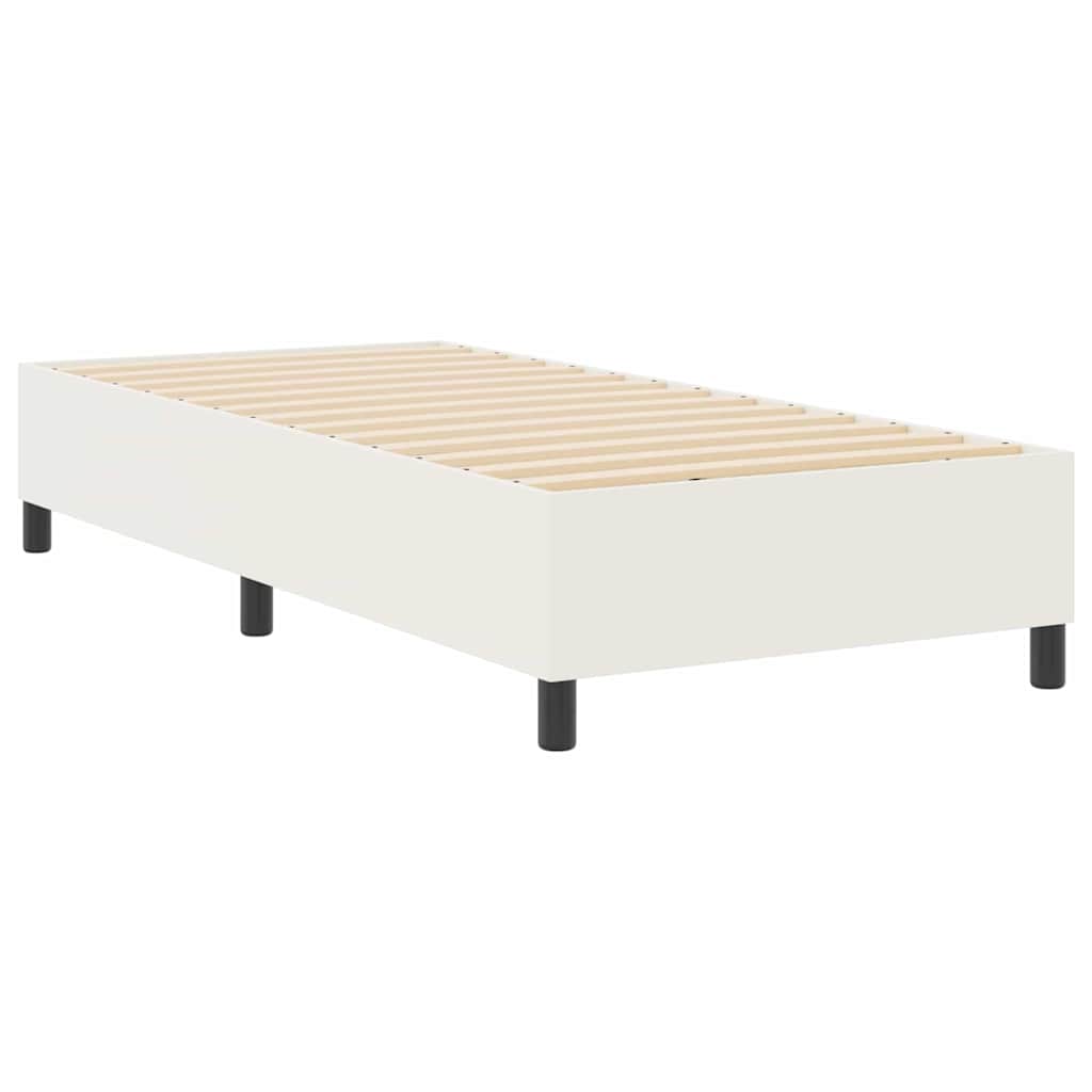 Boxspring Bed Katoenen Stof 90 x 190 cm Crème