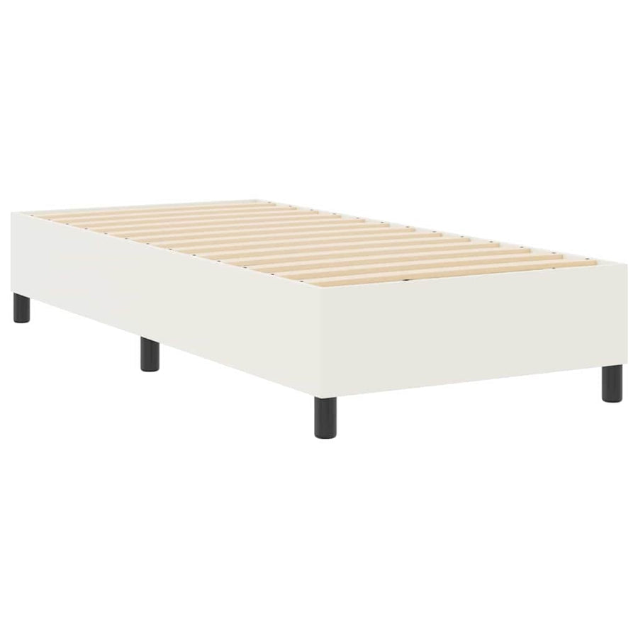 Boxspring Bed Katoenen Stof 90 x 190 cm Crème