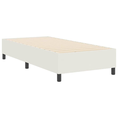Boxspring Bed Katoenen Stof 90 x 190 cm Crème