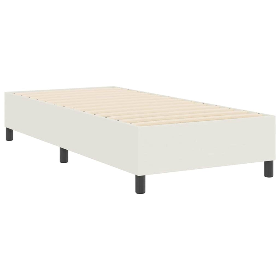 Boxspring Bed Katoenen Stof 90 x 190 cm Crème