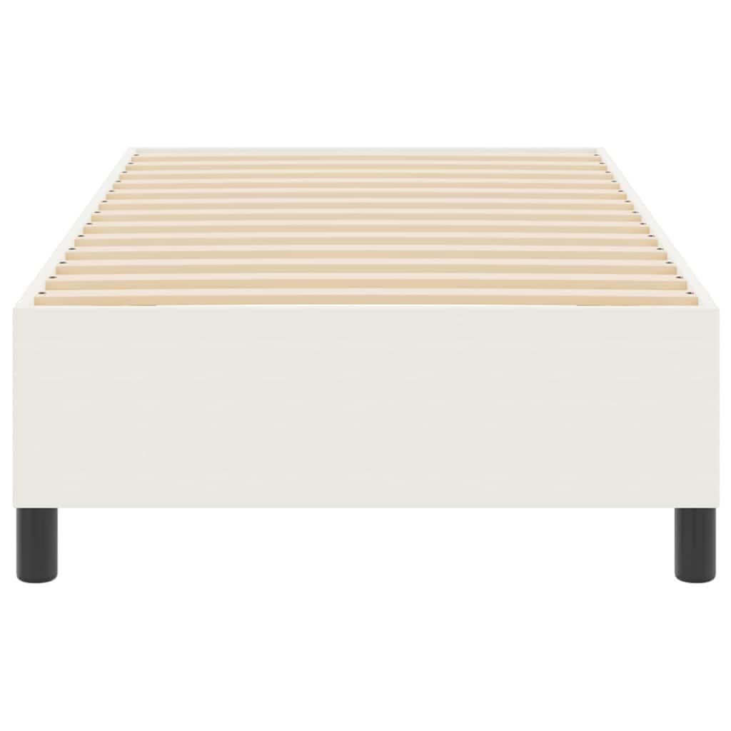 Boxspring Bed Katoenen Stof 90 x 190 cm Crème