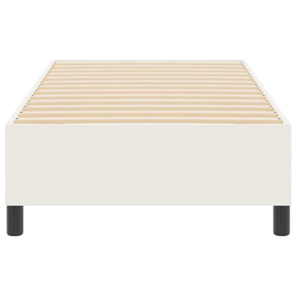 Boxspring Bed Katoenen Stof 90 x 190 cm Crème
