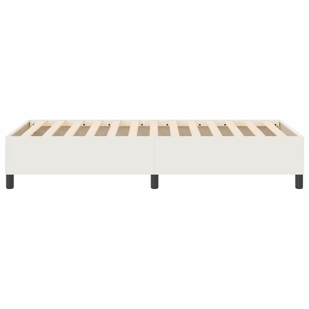 Boxspring Bed Katoenen Stof 90 x 190 cm Crème