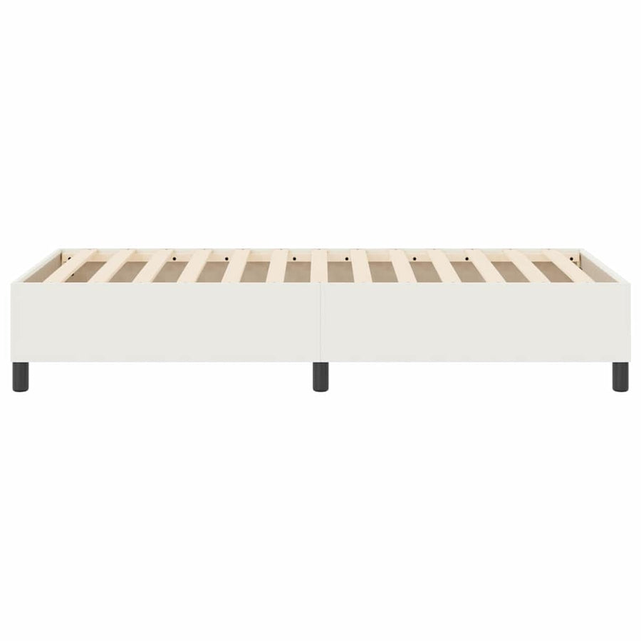 Boxspring Bed Katoenen Stof 90 x 190 cm Crème