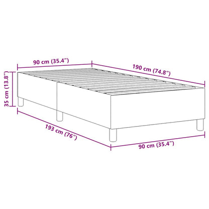 Boxspring Bed Katoenen Stof 90 x 190 cm Crème
