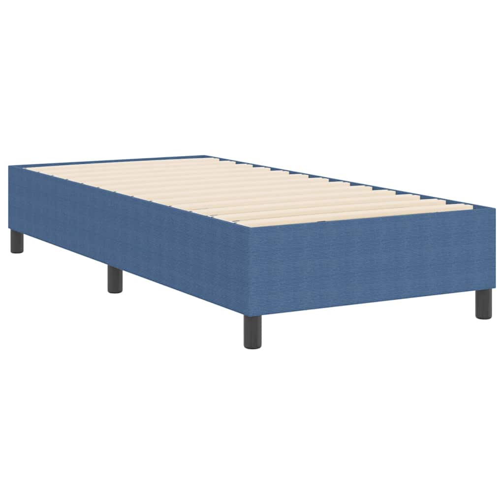 Boxspring Bed Katoenen Stof 90 x 190 cm Blauw