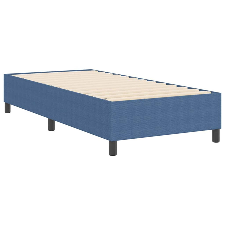 Boxspring Bed Katoenen Stof 90 x 190 cm Blauw