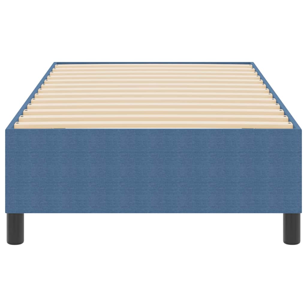 Boxspring Bed Katoenen Stof 90 x 190 cm Blauw