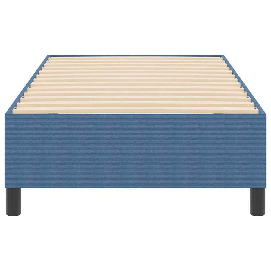 Boxspring Bed Katoenen Stof 90 x 190 cm Blauw