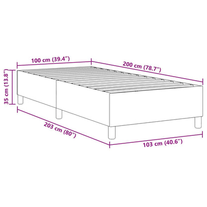 Platform Bedframe Stof 100 x 200 cm Blauw