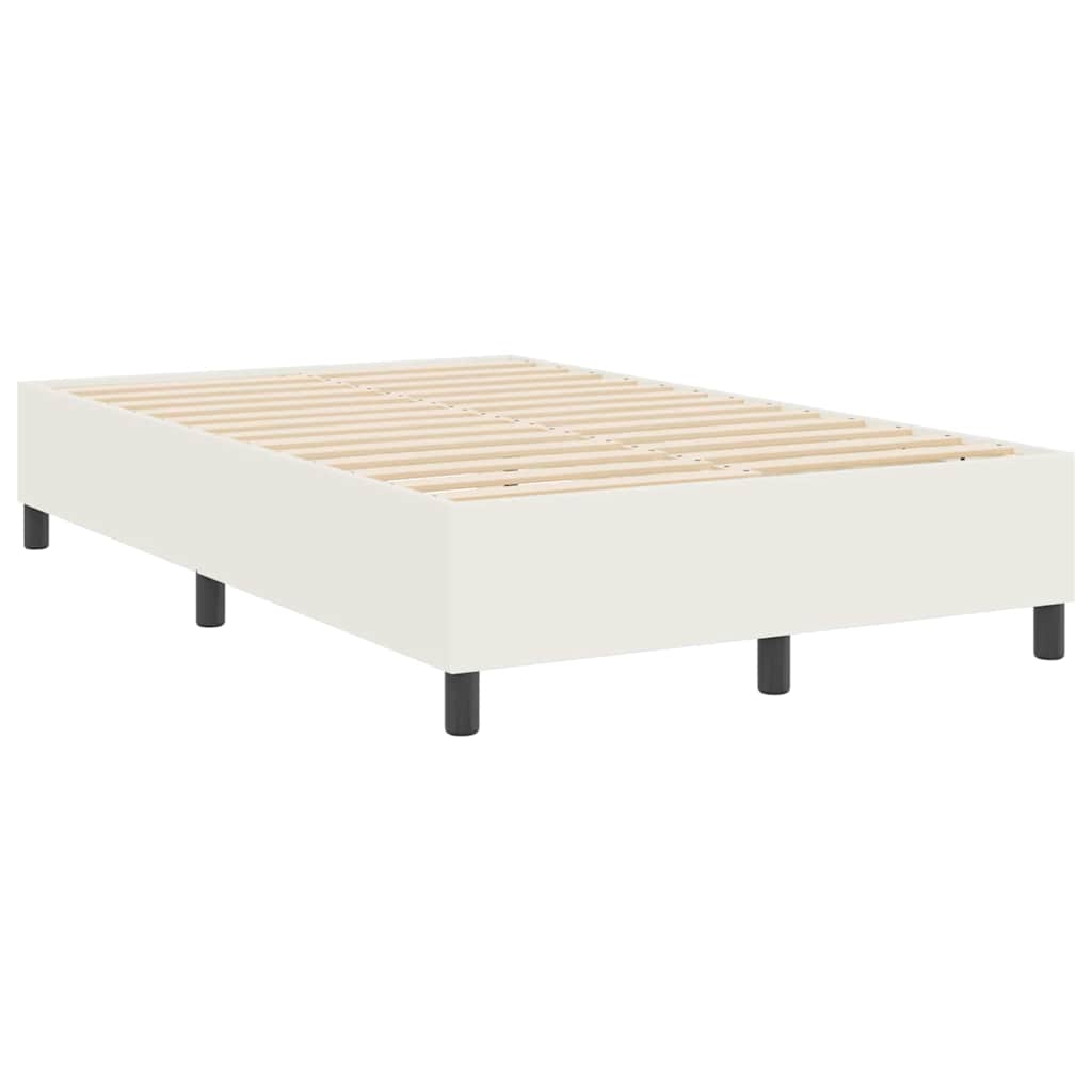 Boxspring Bed Katoenen Stof 120 x 200 cm Crème