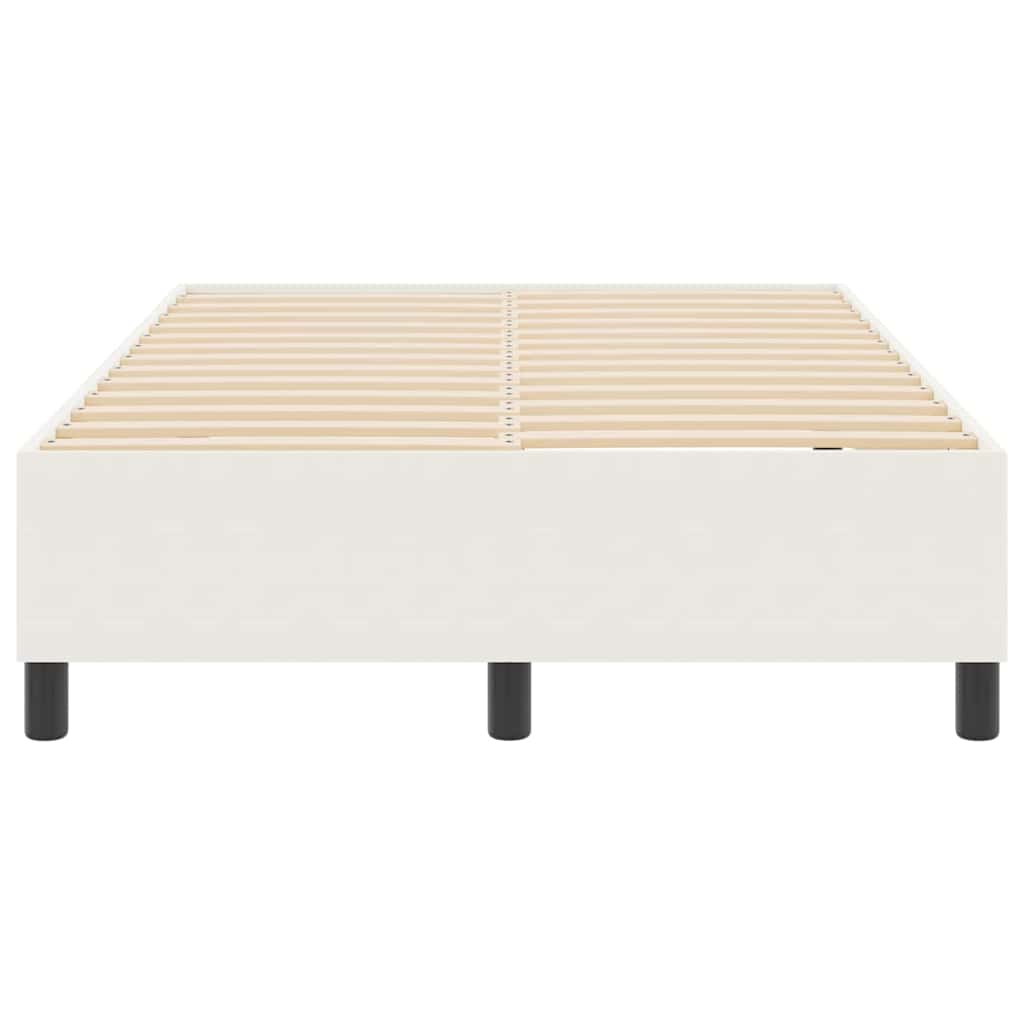 Boxspring Bed Katoenen Stof 120 x 200 cm Crème