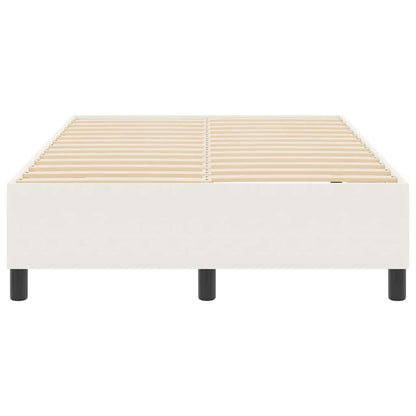 Boxspring Bed Katoenen Stof 120 x 200 cm Crème