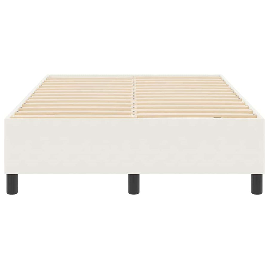 Boxspring Bed Katoenen Stof 120 x 200 cm Crème