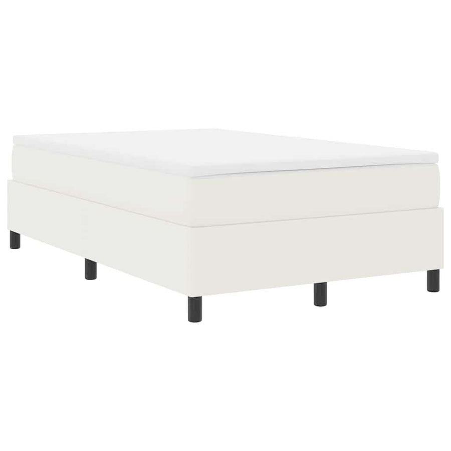 Boxspring Bed Katoenen Stof 120 x 200 cm Crème