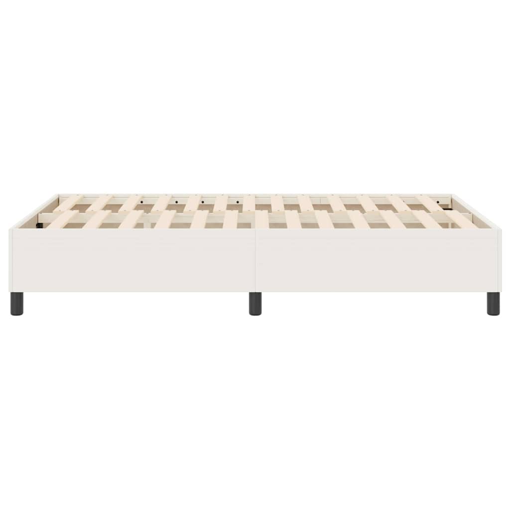 Boxspring Bed Katoenen Stof 120 x 200 cm Crème