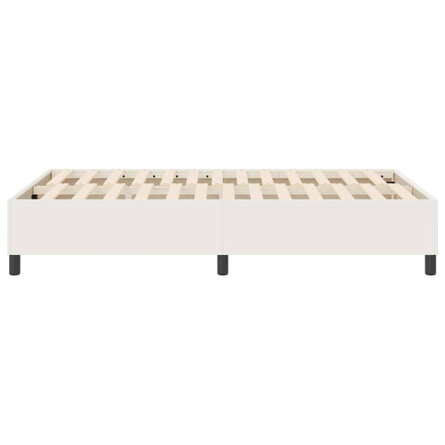 Boxspring Bed Katoenen Stof 120 x 200 cm Crème