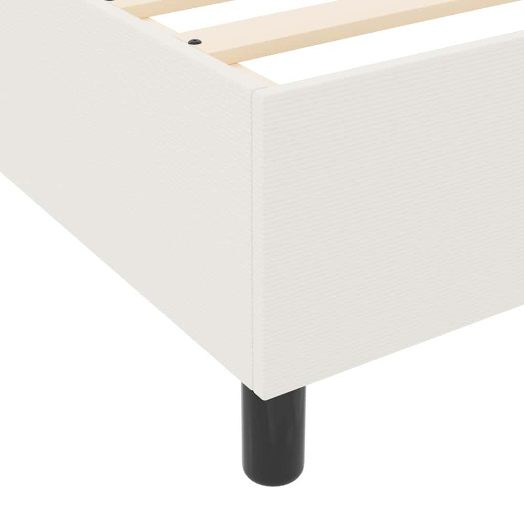 Platform bedframe Crème 180 x 200 cm Katoen Stof